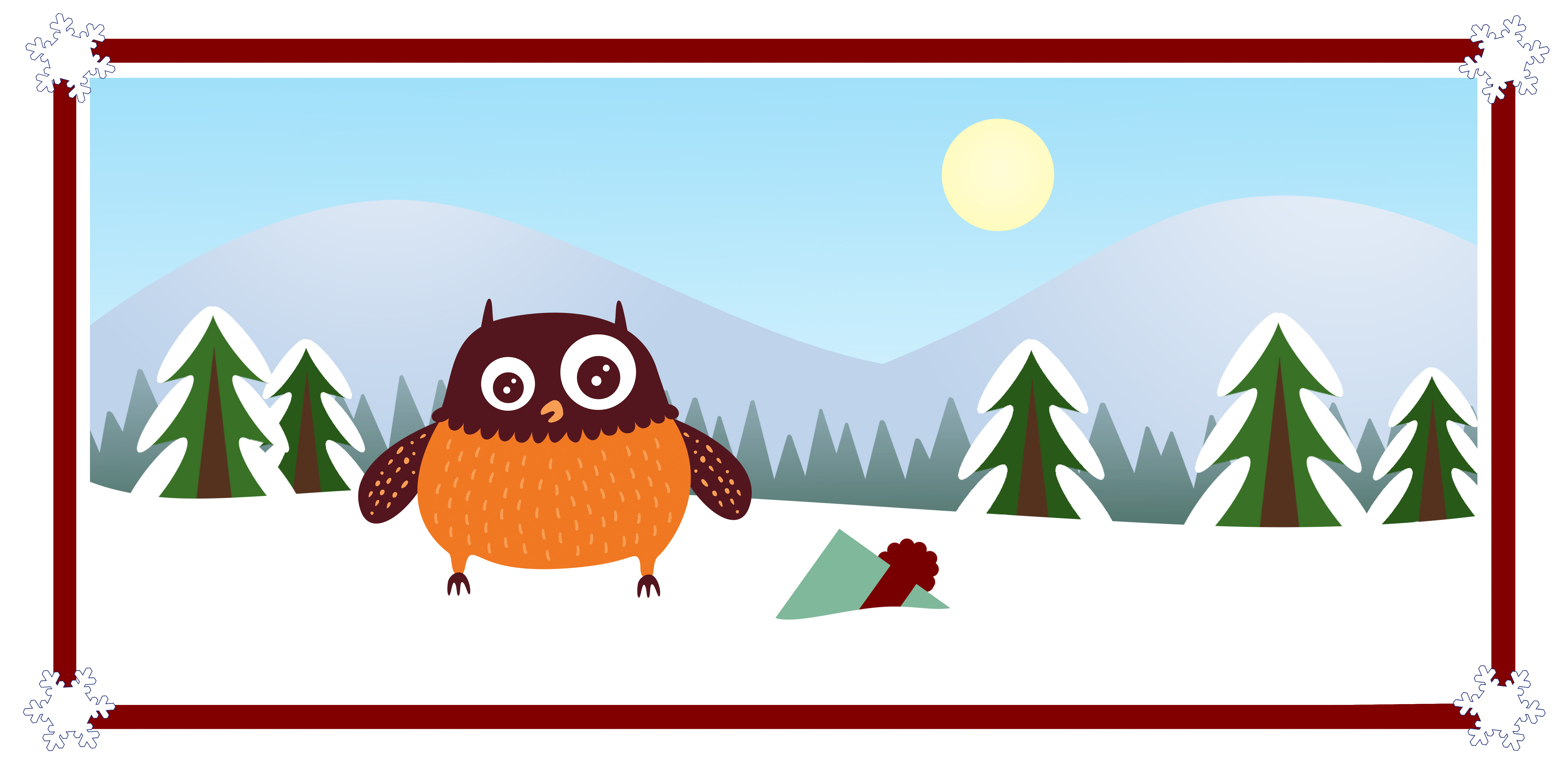 Polarugglan hittar en julklapp.