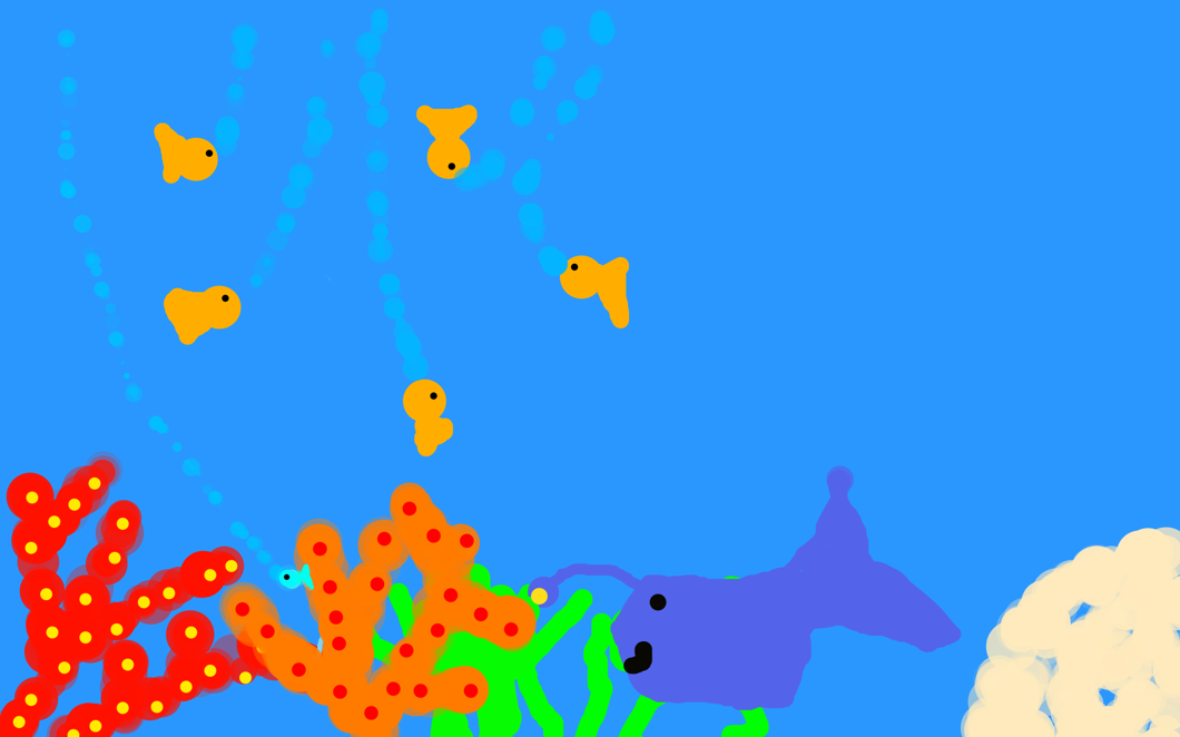 fiskar blåser bubblor