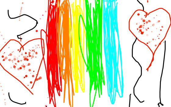 En regnbåge vattenfall