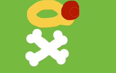 Piratflagga med diamantring istället för dödskalle