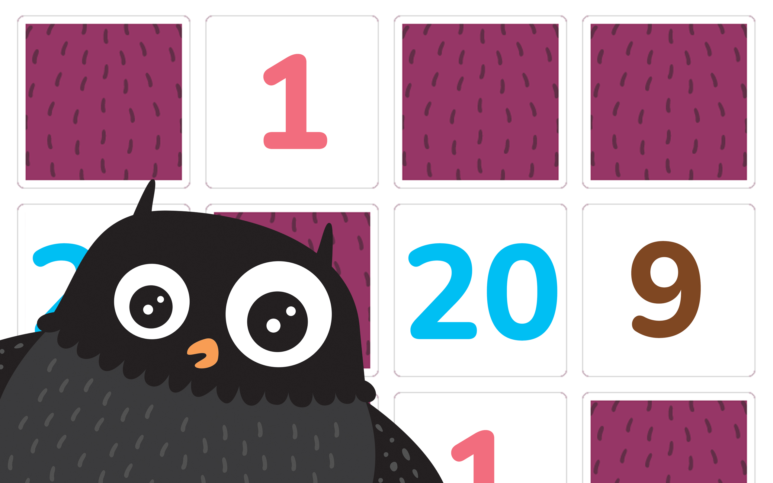 Polarugglan som spelar memory.