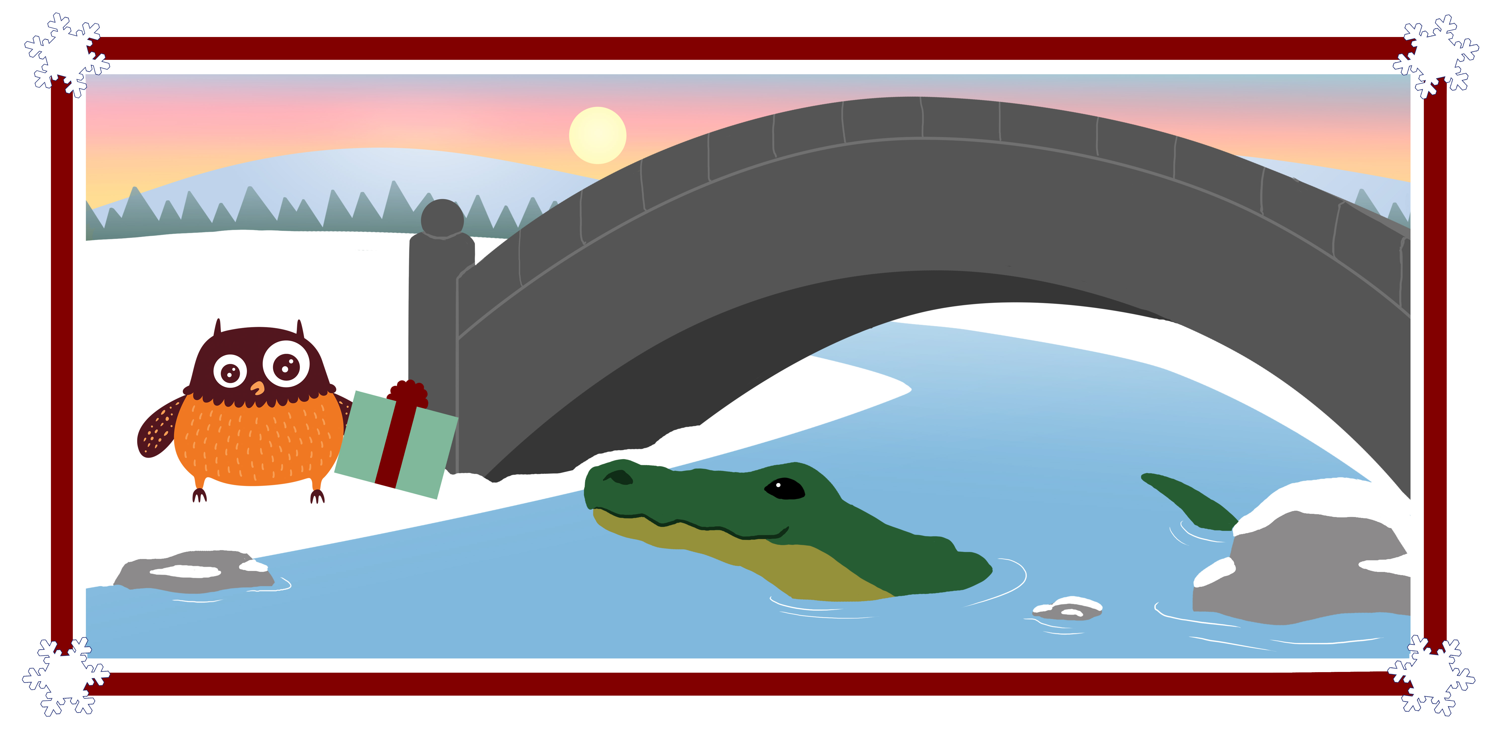 Polarugglan pratar med krokodilen.